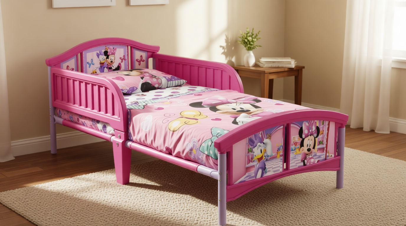 Delta Children Plastic Toddler Bed, Disney Minnie Mouse