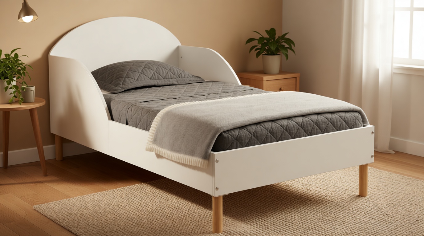 Delta Children Reese Toddler Bed - Greenguard Gold Certified, Bianca White