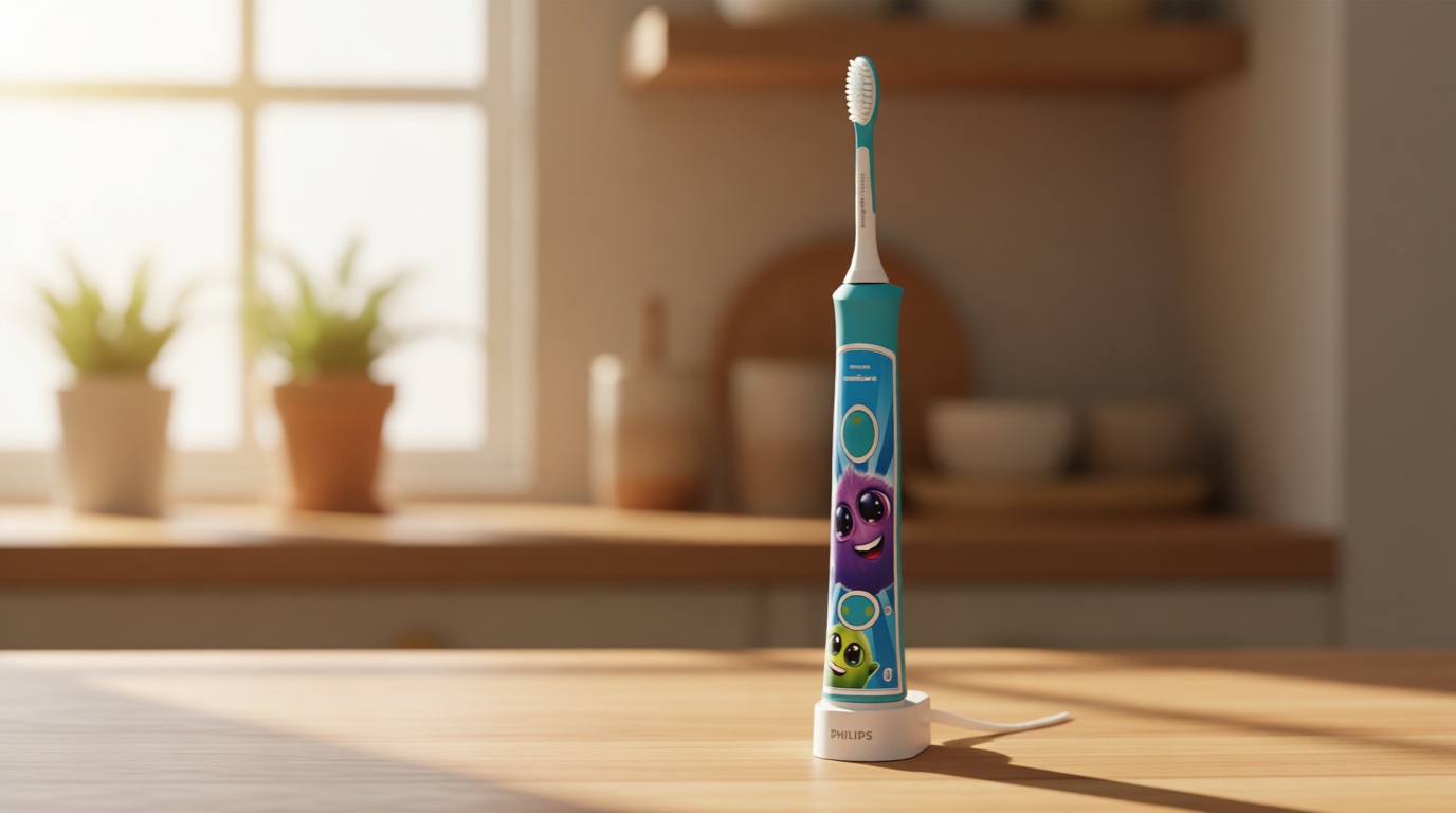 Philips Sonicare for Kids 3+ Bluetooth Connected Rechargeable Electric Power Toothbrush, Interactive for Better Brushing, Turquoise, HX6321/02