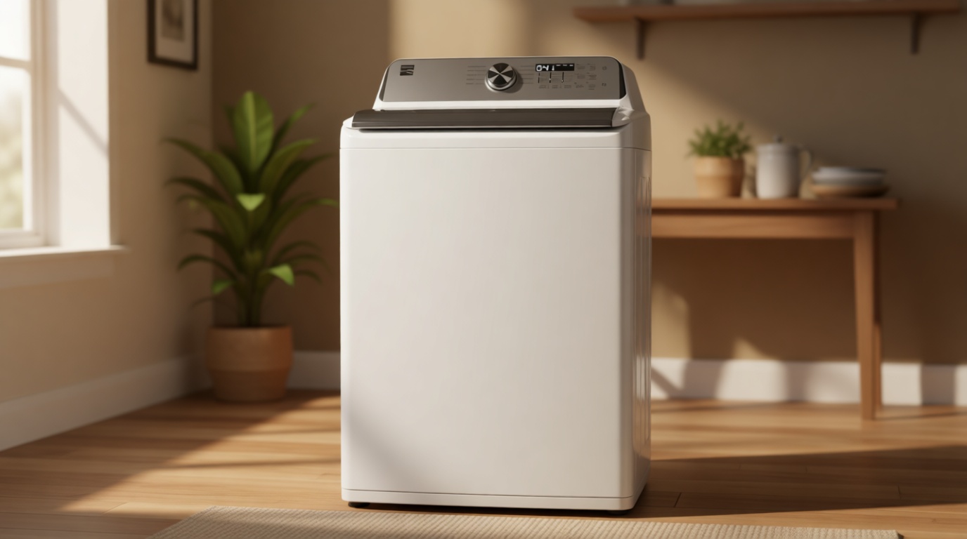 Kenmore 4.4 cu. ft. Top Load Washer with Triple Action Agitator for Tough Dirt & Stains - Reduce Laundry Time with Accela Wash & Express Wash - LED - White
