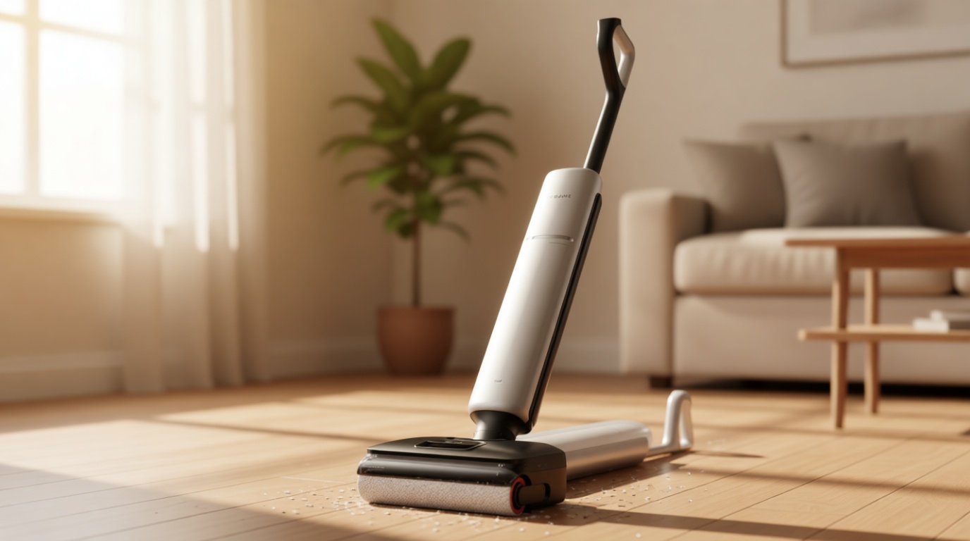 DREAME Aero Pro Wet Dry Vacuum Mop, Ultra-Slim with Hot Self-Cleaning/Self-Drying, 0 Hair Tangle Great for Pet Owner, Powerful Wet Dry Vacuum with 60min Runtime, Pick-up & Mop at The Same Time