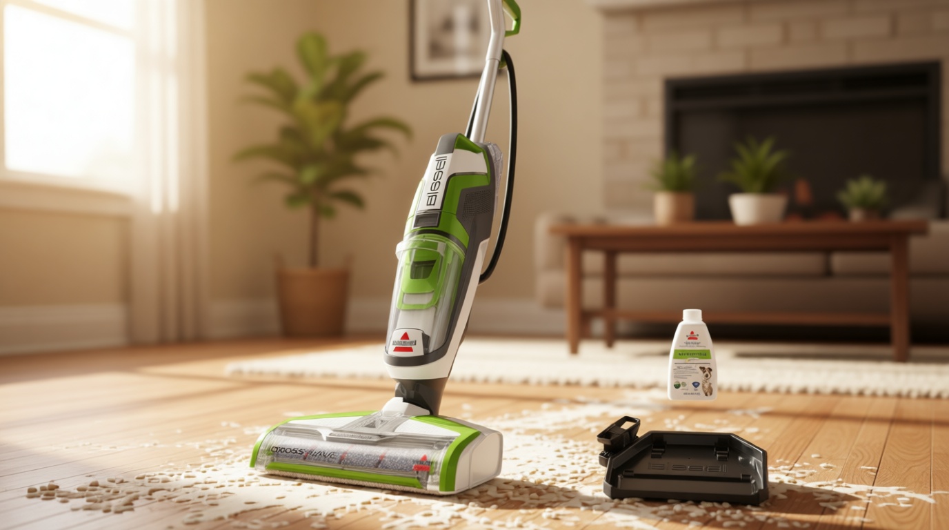 Bissell Crosswave Turbo Vacuum Mop All in One Wet and Dry Vac Combo Hard Floor & Area Rug Cleaner, 3888A