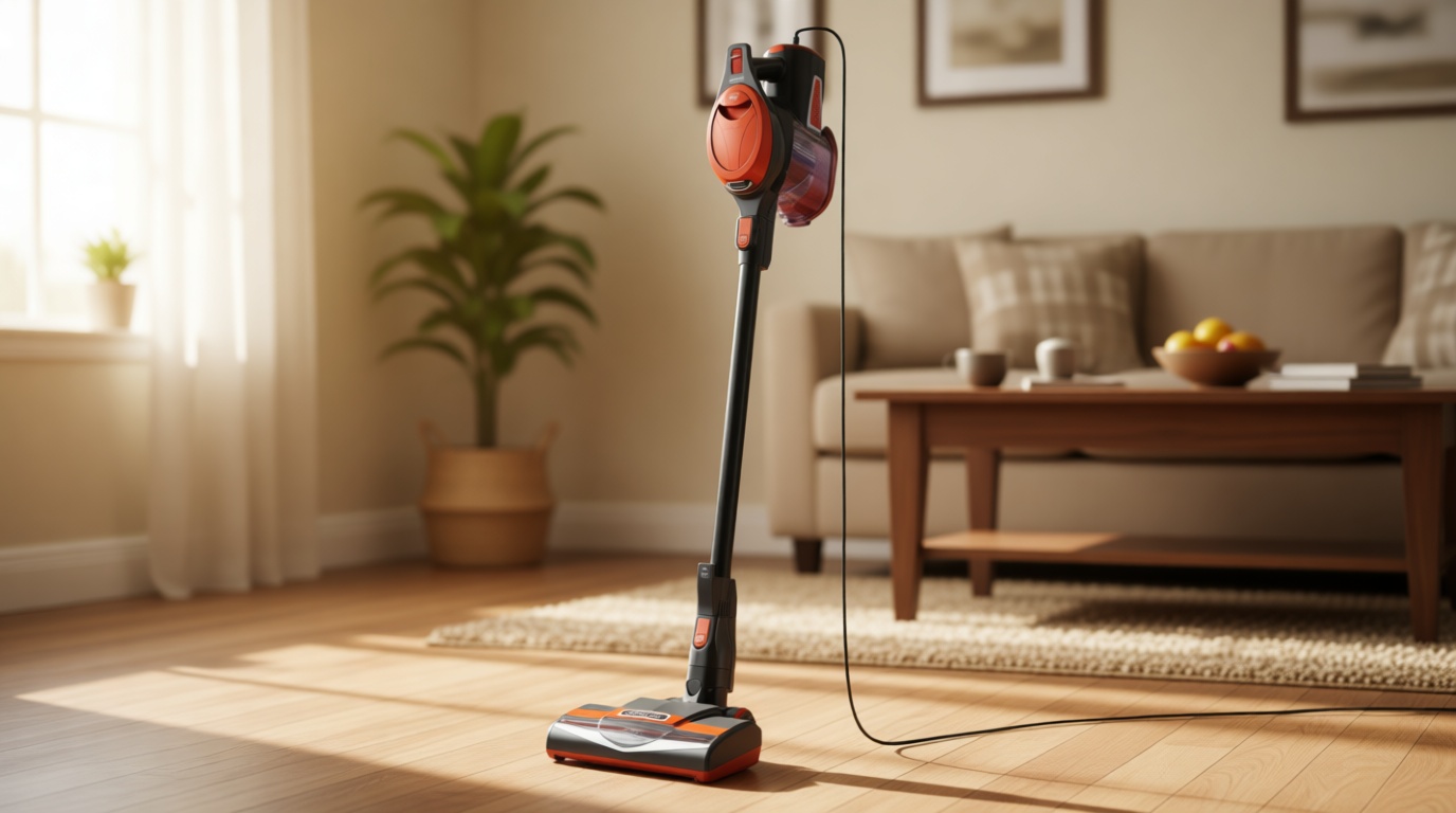 Shark Rocket Ultra-Light Corded Bagless Vacuum for Carpet and Hard Floor Cleaning with Swivel Steering (HV301), Gray/Orange