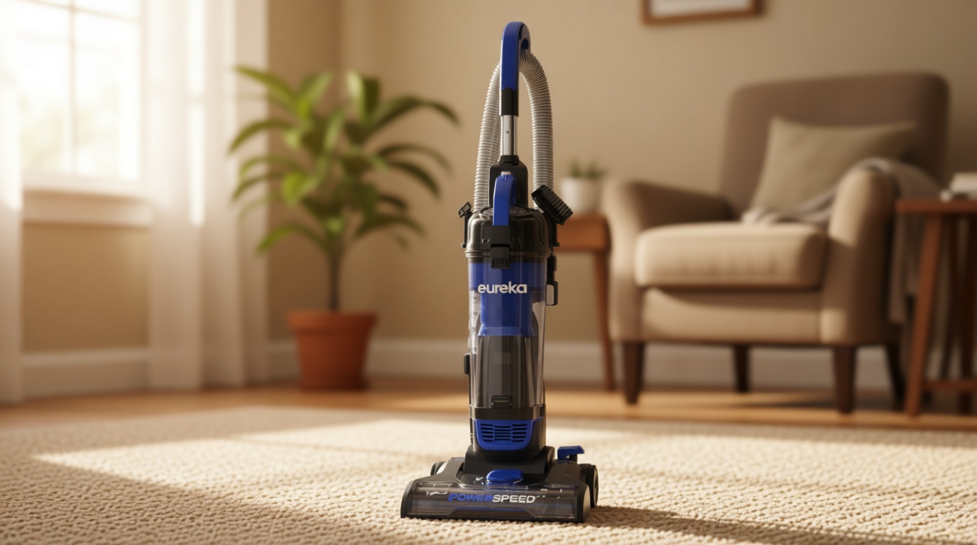 Eureka Lightweight Powerful Upright Vacuum Cleaner for Carpet and Hard Floor, PowerSpeed, New Model,Blue,black/New Model