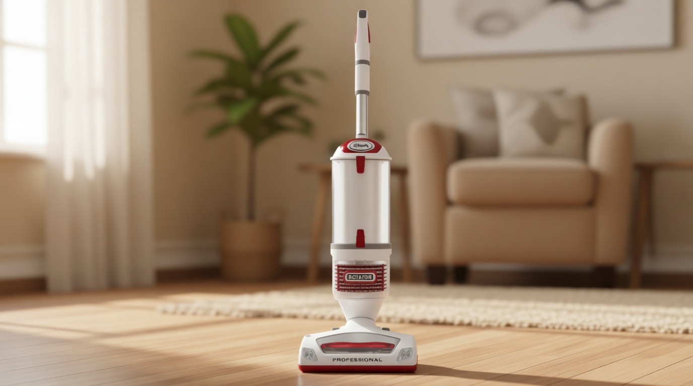 Shark NV501 Rotator Professional Lift-Away Upright Vacuum with HEPA Filter, Swivel Steering, LED Headlights, Wide Upholstery Tool, Dusting Brush & Crevice Tool, White/Red