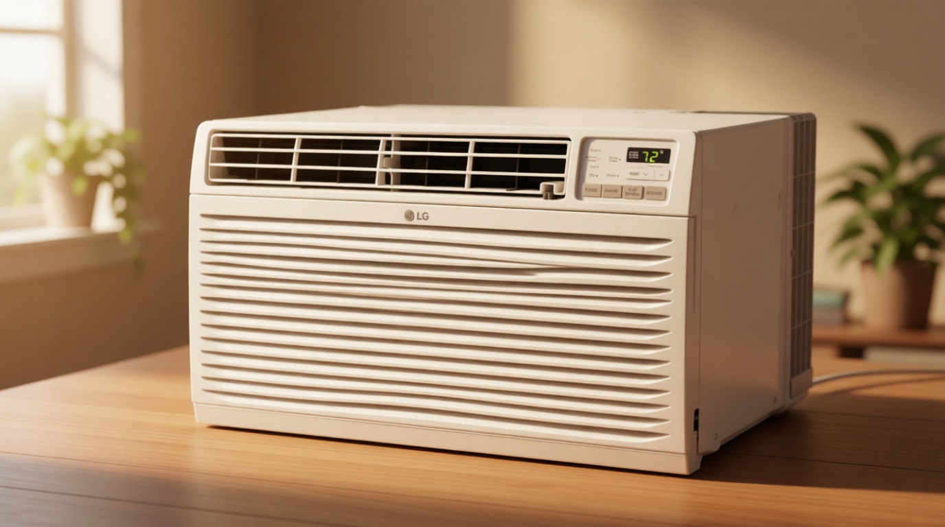 LG 11,800 BTU Through the Wall Air Conditioner and Wall Heater, 230/208V, Cools 550 Sq.Ft. (22' x 25' Room Size), Perfect for Bedroom, AC Heater Unit with Remote, Multiple Speeds, 4-Way Air Deflection