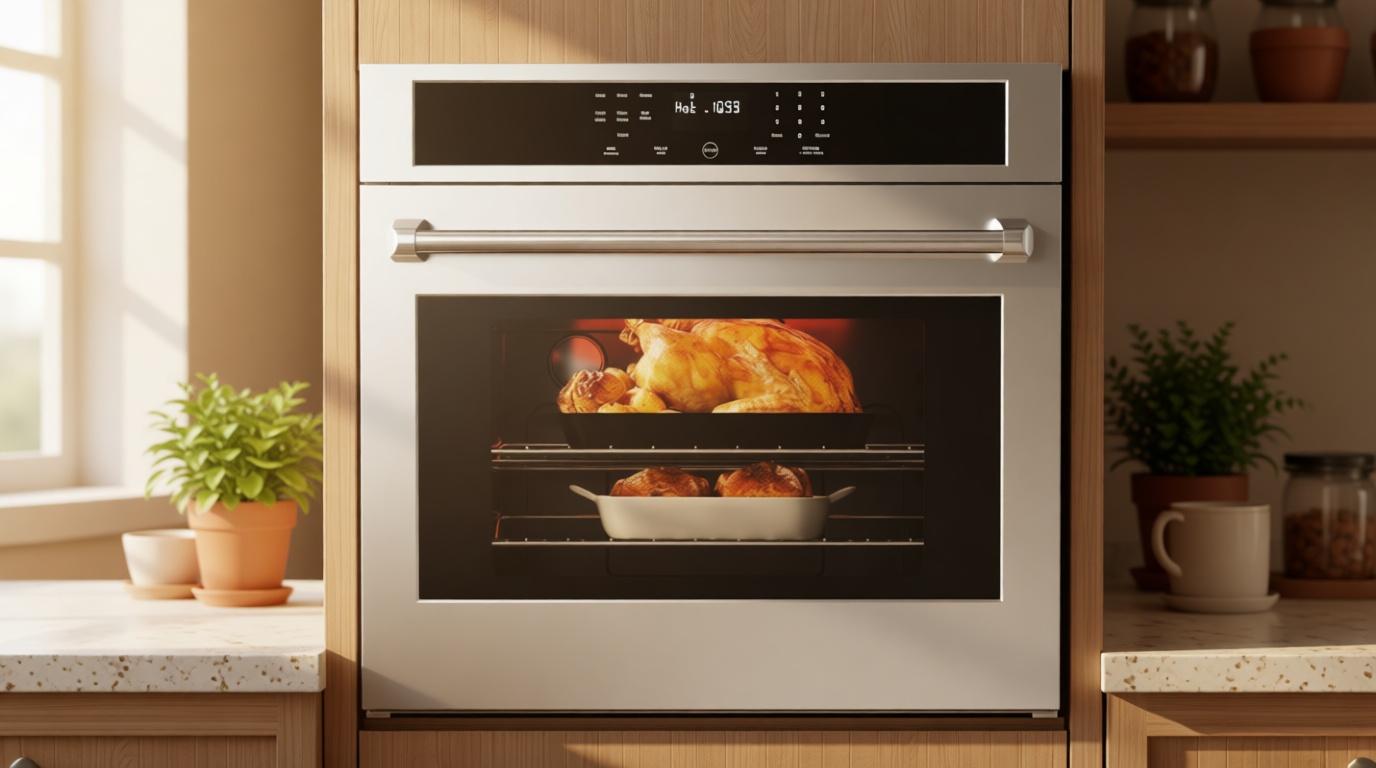 30 Inch Electric Single Wall Oven, Professional True Convection with AirFry and 360° Rotisserie, Spacious Self-Cleaning Cavity in Fingerprint-Resistant Stainless Steel, Silver