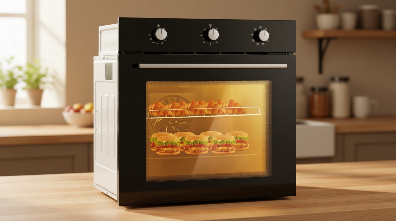 24" Single Wall Oven, 2.5 Cu.Ft Built-in Electric Single Wall Ovens with Mechanical Knobs, Double-Layered Glass Door, 5 Cooking Functions, 3000W 240V Ideal for Kitchen Oven