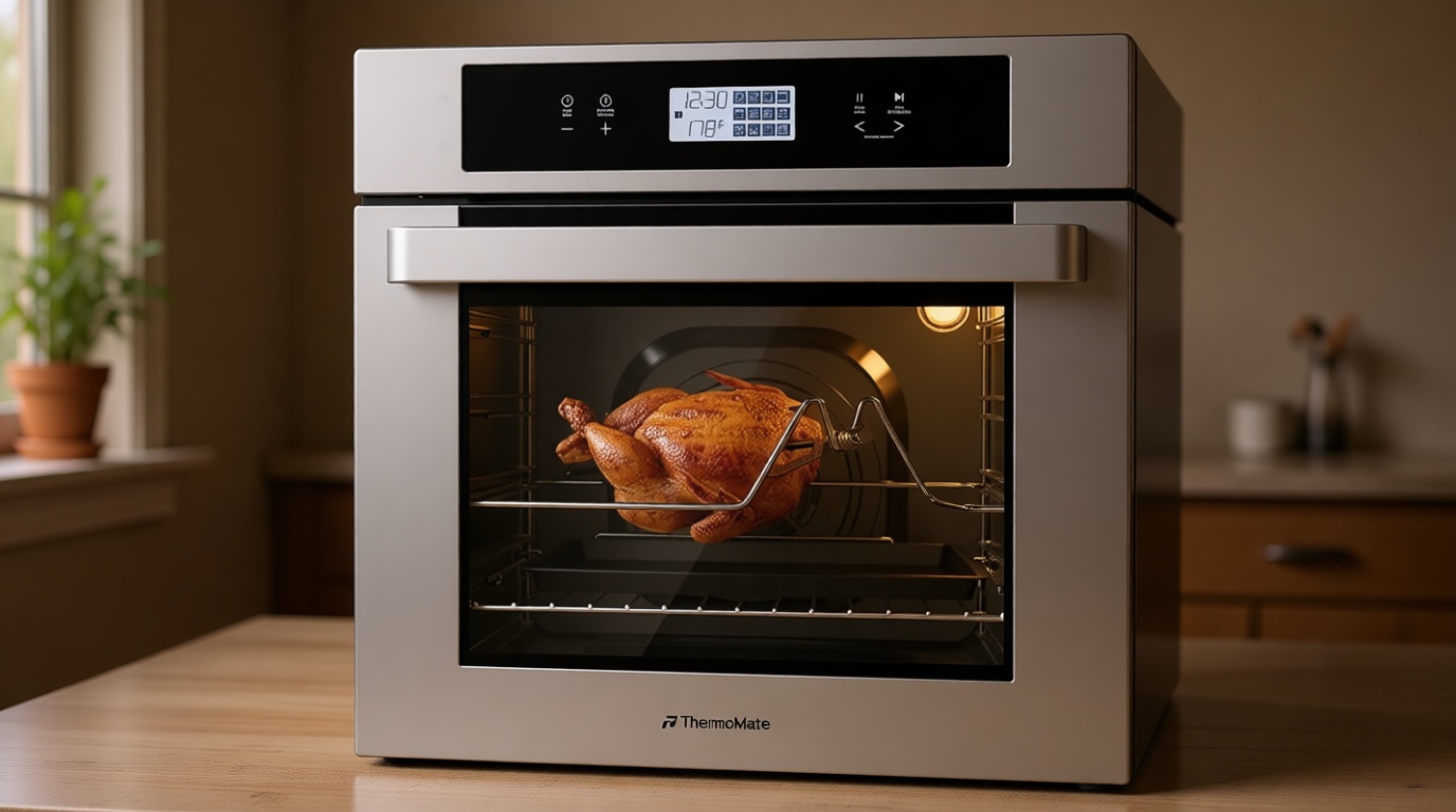 ThermoMate 24 Inch Electric Wall Oven, ETL Certified, 2.6 Cu.Ft. Convection Ovens with 12 Functions, 3D Heating, 3100W, Sensor Touch Control, Safety Lock, Stainless Steel