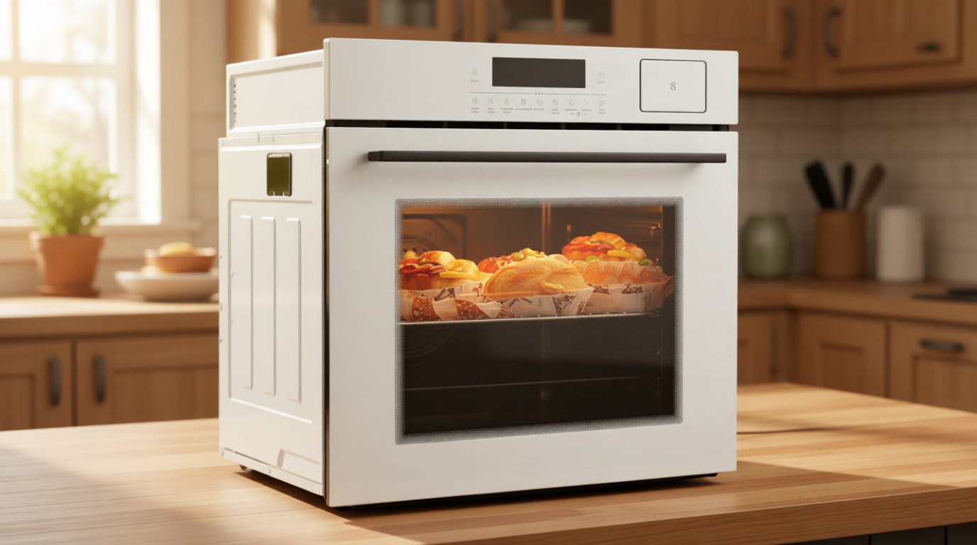 GarveeTech Single Wall Oven 24" Built-in Electric Ovens with 10 Functions, 3000W, 240V, 2.5Cu.f Convection Wall Oven in Stainless Steel, Touch Control, Timer, Safety Lock, ETL Certified