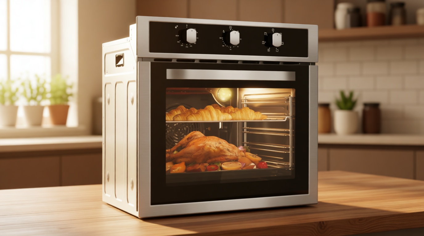 Wall Ovens 24 inch Electric, AMZCHEF 24 inch Wall Oven, 2200w Single Wall Oven with 6 Cooking Modes, 2.5 Cu.Ft. Electric Wall Oven, Convection Oven with Mechanical Knobs Control, Stainless Steel
