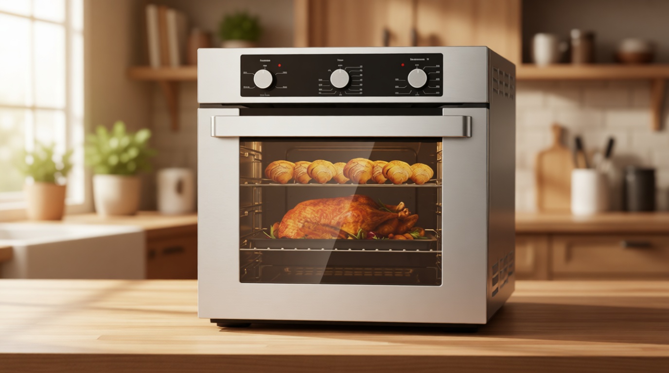 24" Electric Wall Oven, ETL Certified, ThermoMate 2.8 Cu.ft. Electric Wall Oven with 5 Cooking Functions, Built-in Ovens with Anti-Mistouch Knob, Stainless Steel