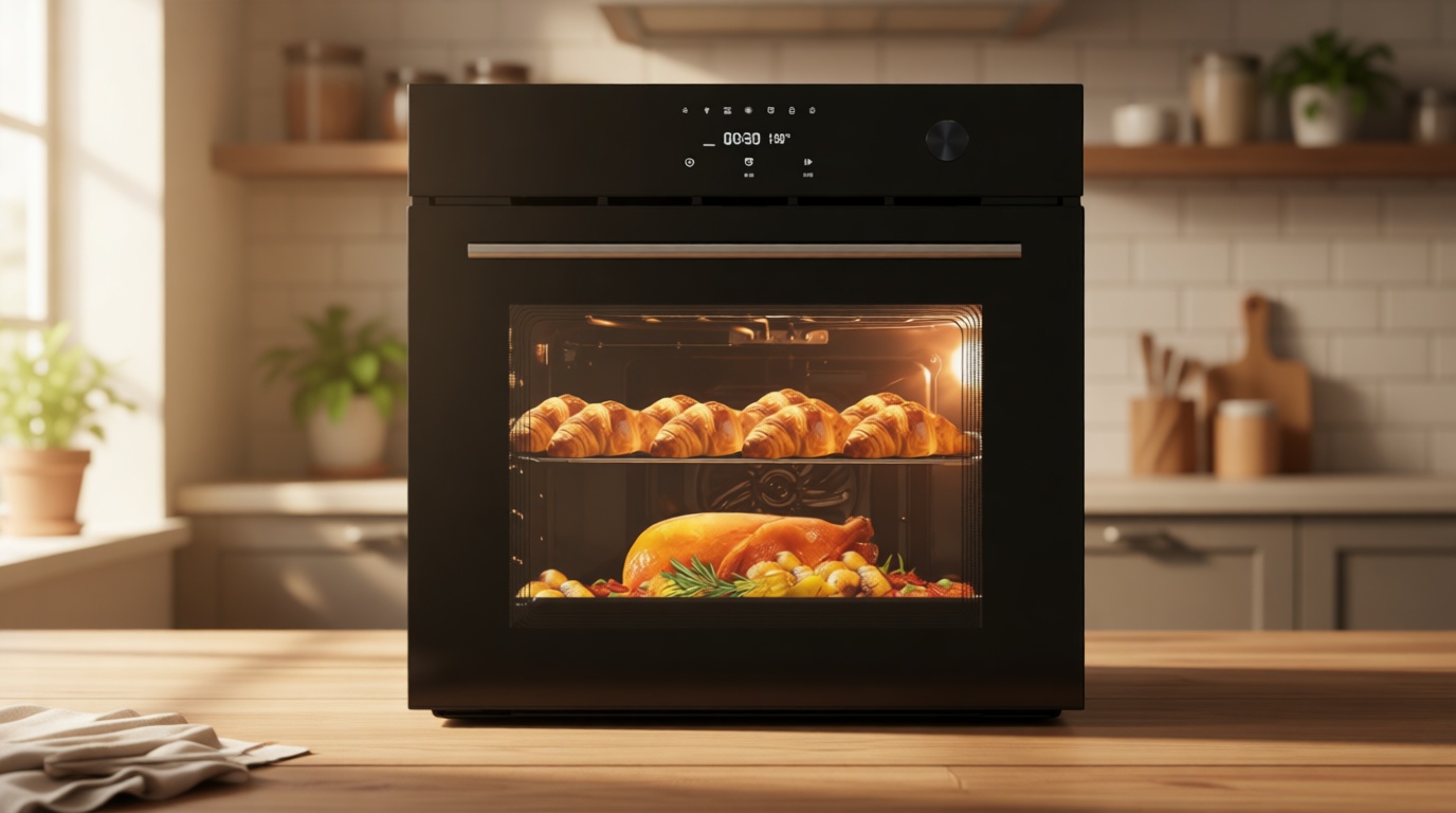 24" Built-In Electric Single Wall Oven, 2.5 cu ft Convection Oven with 8 Cooking Modes, Max 500°F, Stainless Steel Touch Control Panel, Triple-Layer Tempered Glass Door for Kitchen
