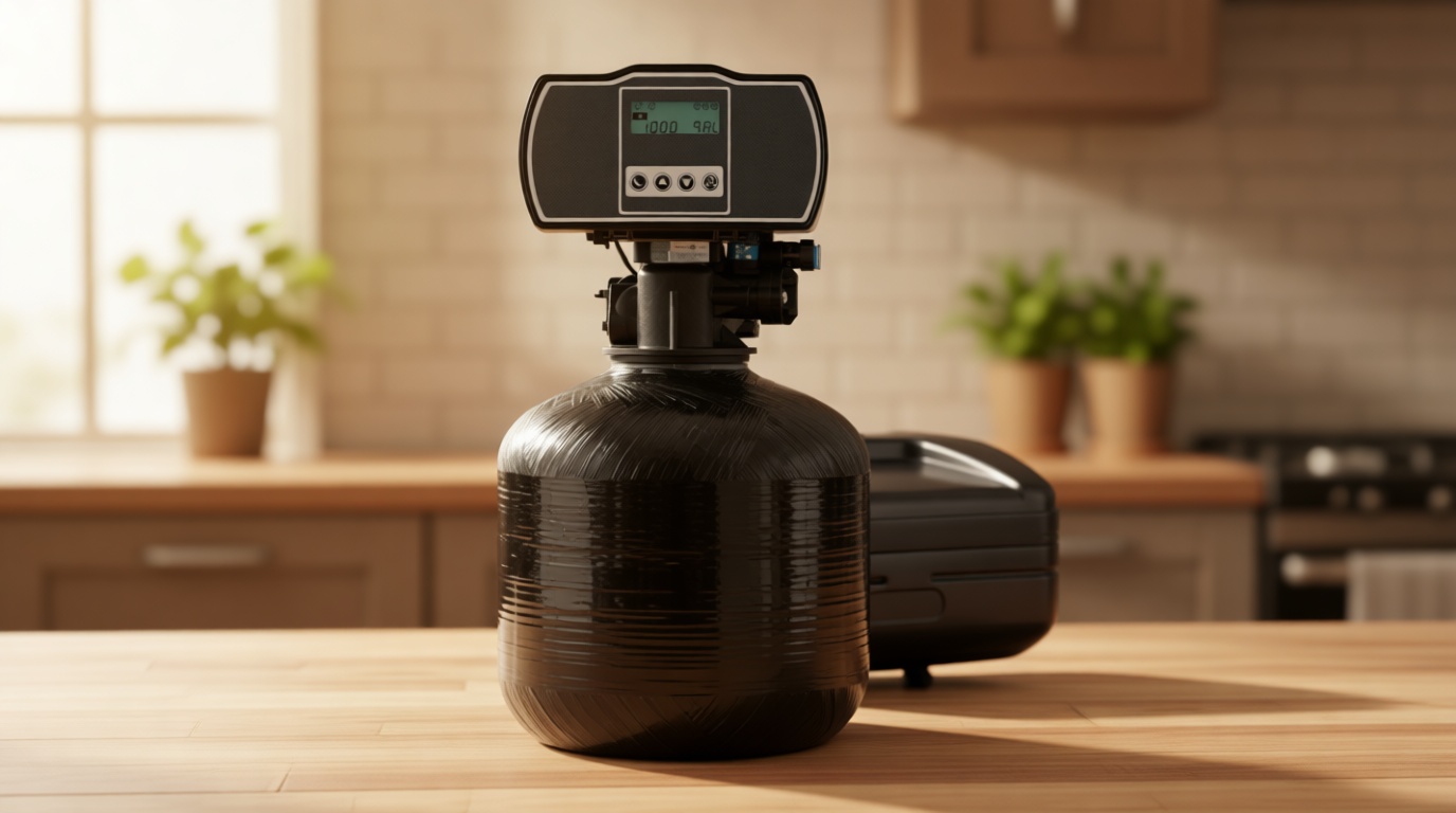 Aquasure Harmony Series Grains Whole House Water Softener with High Performance Automatic Digital Metered Control Head | Reduces Hardness & Minerals (64,000 Grains)