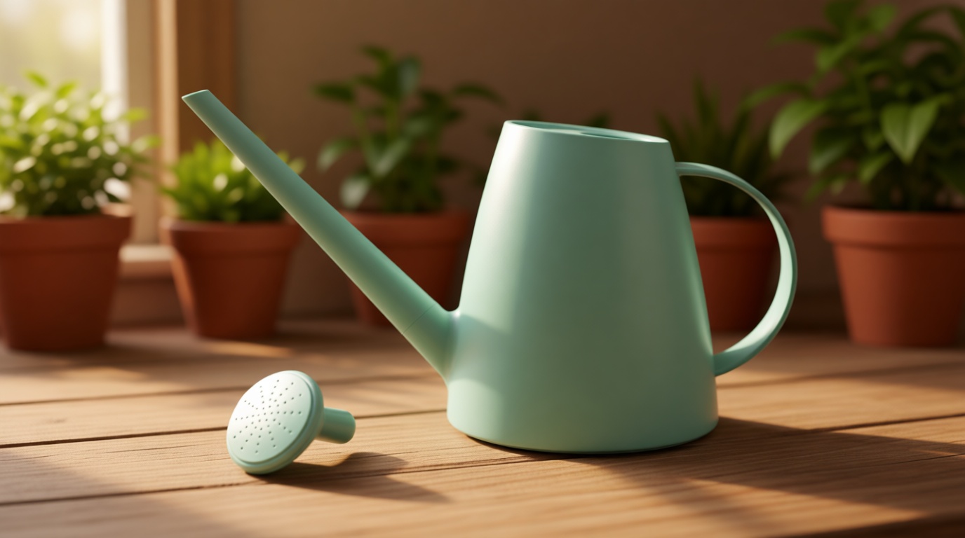 Watering Can for Indoor and Outdoor Plants - Long Spout Water Can for Garden, Flower, House Plants - 1.8L/1/2 Gallon (Green)