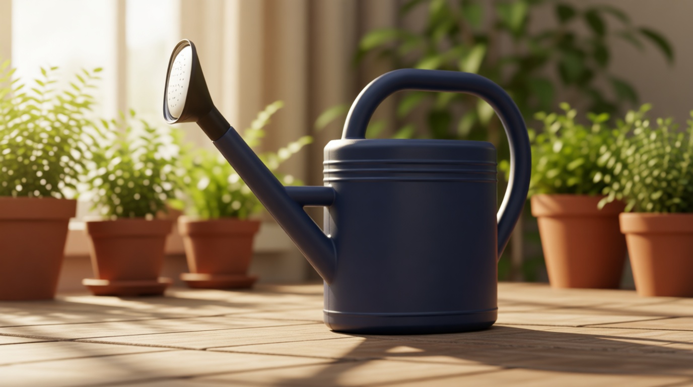 Watering Can 1 Gallon for Indoor Plants, Garden, Outdoor Plant House Flower, Gallon Large Long Spout with Sprinkler Head (Blue)